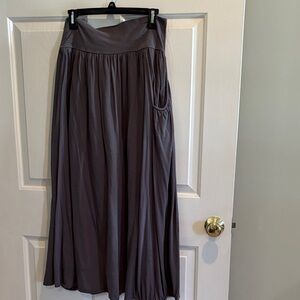 Garnet Hill Charcoal Maxi Skirt